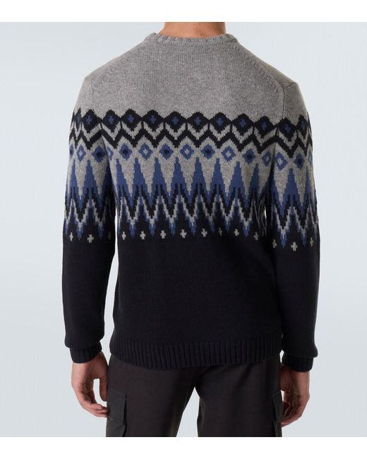 Bogner Blue Ron Fair Isle Cashmere Sweater for men