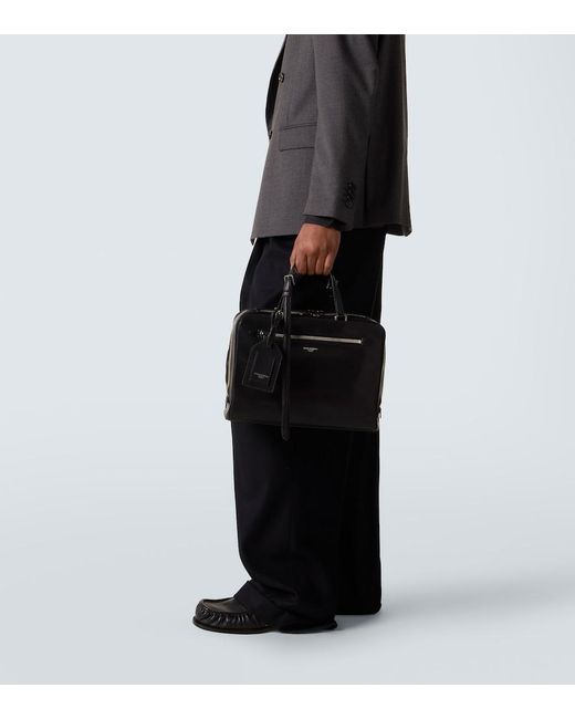 Dolce & Gabbana Black Ellis Leather Briefcase for men