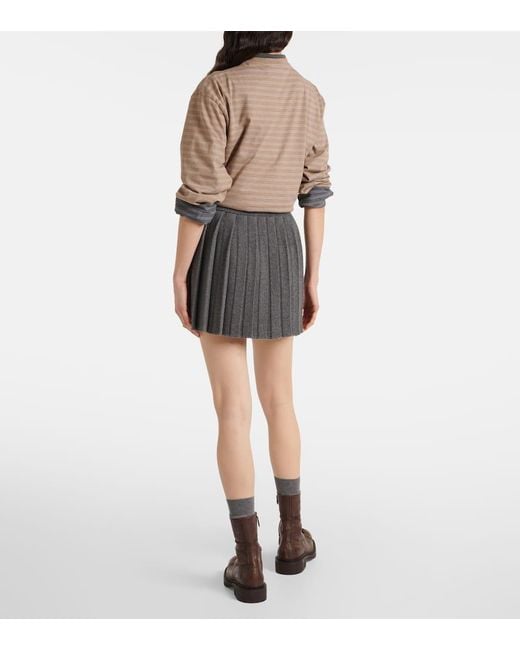 Minigonna di Miu Miu in Gray