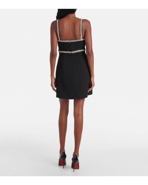 Rebecca Vallance Black Minikleid Rina Mit Kristallen