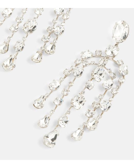 Jennifer Behr Metallic Ophelia Embellished Drop Earrings