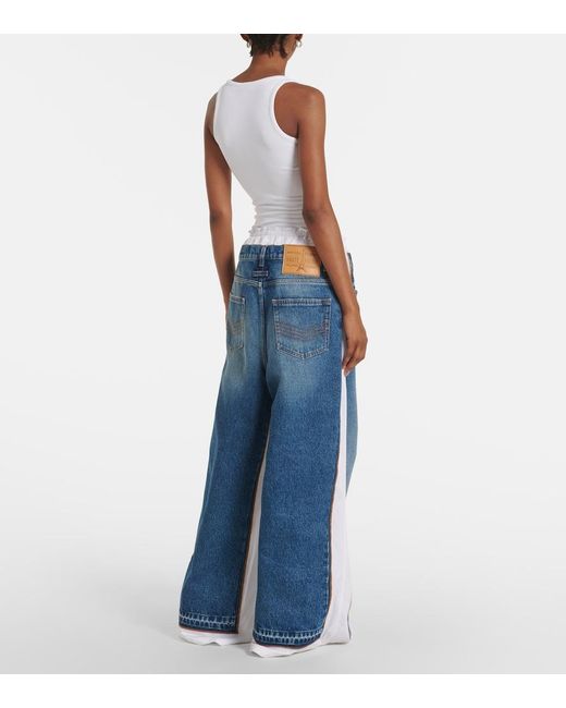 Jean Paul Gaultier Blue Wide-Leg Jeans