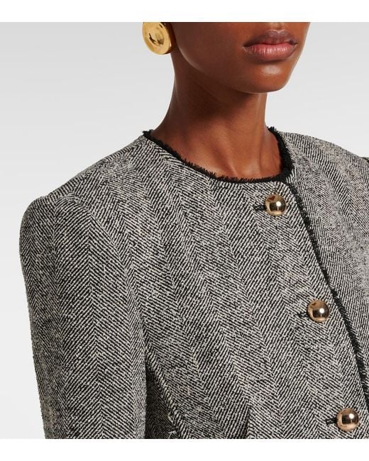 Jonathan Simkhai Gray Ivie Herringbone Jacket