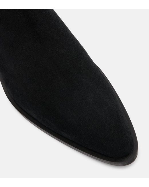 A.Emery Black Ankle Boots Hudson Aus Veloursleder