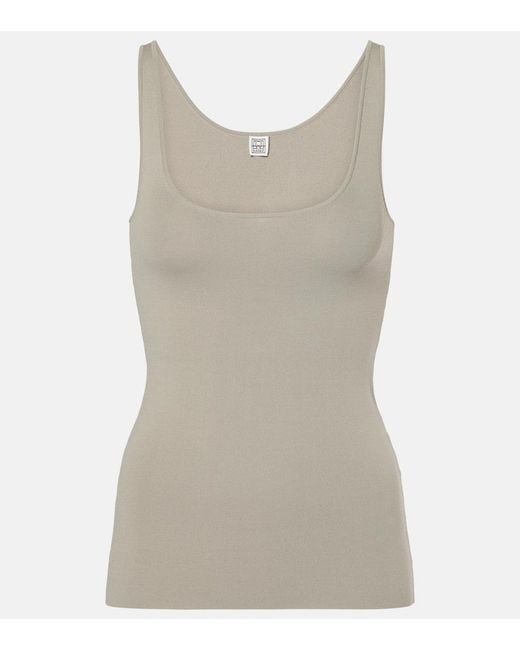 Totême Gray Knitted Tank Top