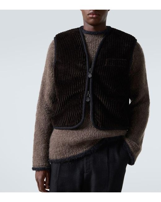 Our Legacy Weste Top Aus Baumwoll-Cord in Black für Herren