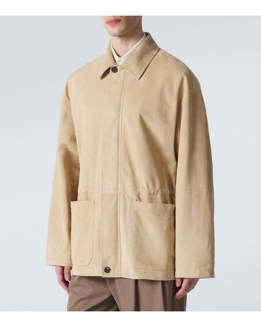 The Row Natural Vilmo Suede Jacket for men