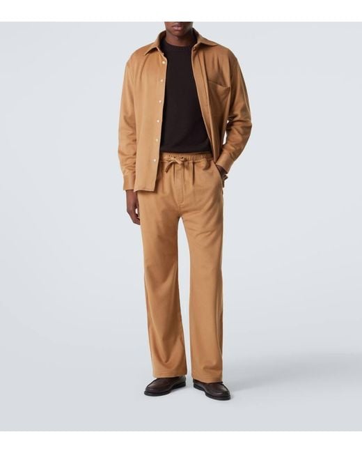 Saman Amel Natural Cashmere Straight Pants for men