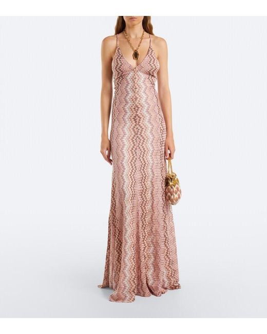 Missoni Pink Zigzag Maxi Dress