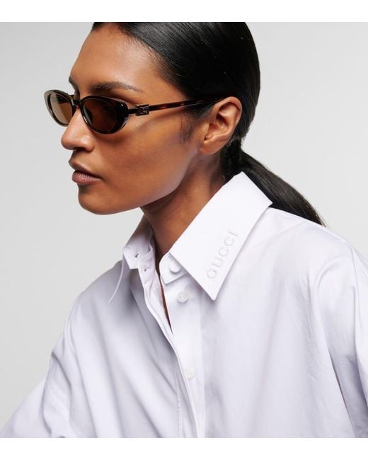 Gucci Brown Cat-Eye Sunglasses