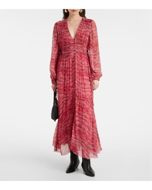 Isabel Marant Red Flowing Maxi Dress