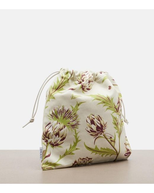 Loewe Metallic Paula's Ibiza Printed Canvas Pouch