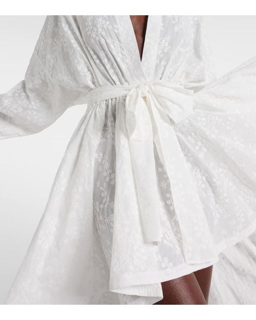 Vestido de fiesta de algodon asimetrico Norma Kamali de color White