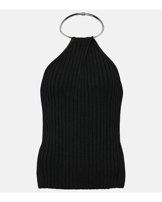 Galvan Black Rhea Halterneck Top