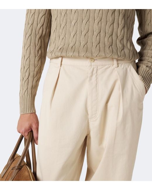 Ralph Lauren Natural Cotton-Blend Straight Pants for men