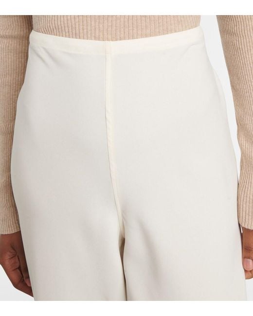 Staud White Stroll Wide-Leg Pants