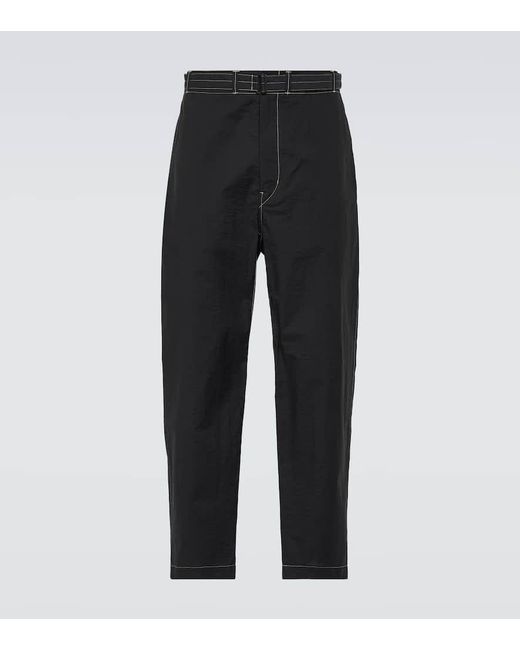 Pantaloni tapered in misto cotone di Lemaire in Black da Uomo