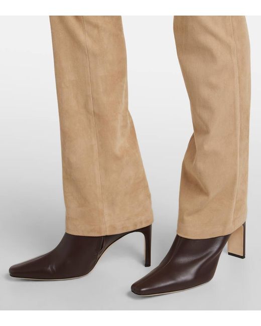 Stouls Natural Jp Long Suede Flared Pants