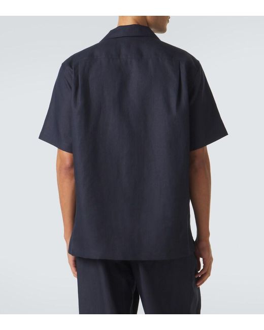 Dolce & Gabbana Blue Linen Shirt for men