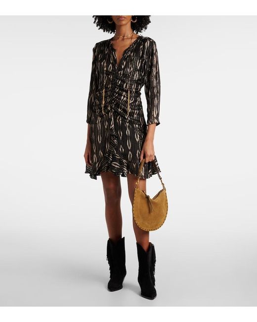 Isabel Marant Brown Oskan Soft Zipped Suede Shoulder Bag
