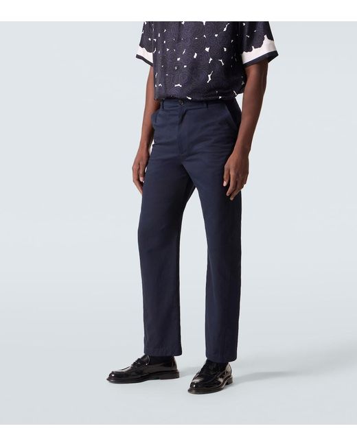 Givenchy Blue Cotton Slim Pants for men