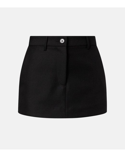 Balenciaga Black Wool Skort
