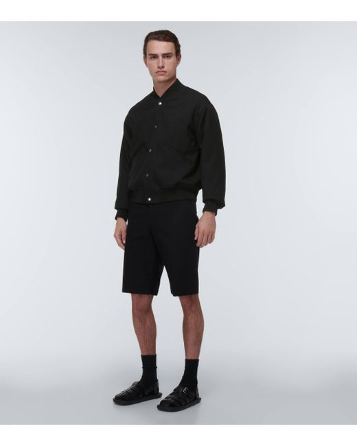 Jil Sander Black Oversized Varsity Jacket for men