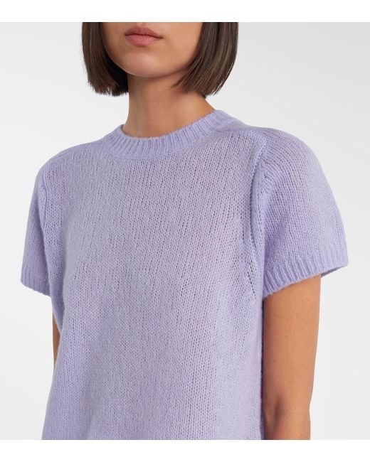 Lisa Yang Purple Siona Cashmere And Silk Sweater