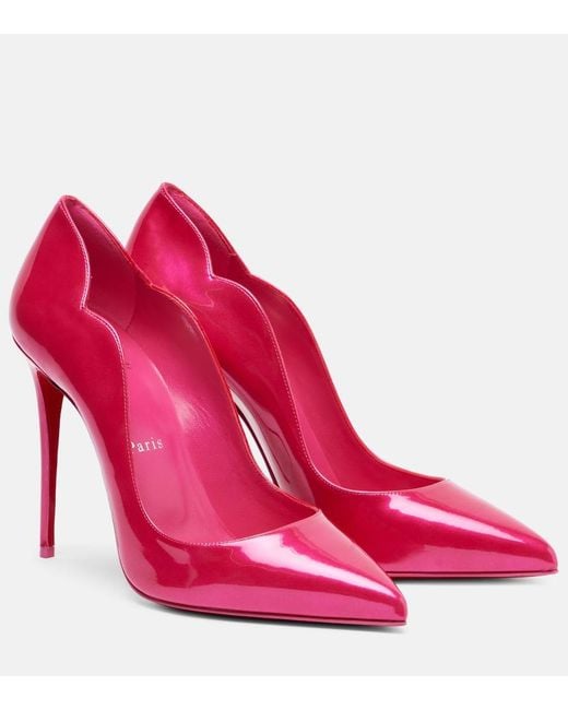 Christian Louboutin Pink Hot Chick 110 Patent Leather Pumps