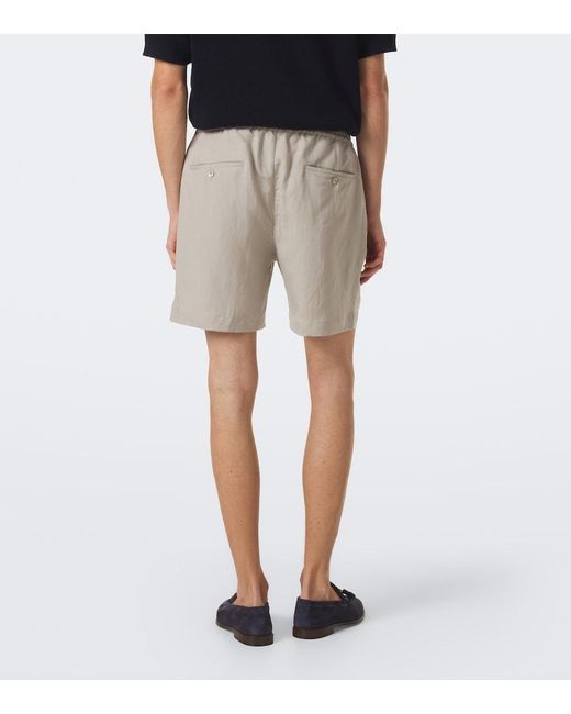 Ralph Lauren Natural Silk And Linen Shorts for men