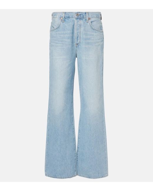 Citizens of Humanity Blue Annina High-Rise Wide-Leg Jeans