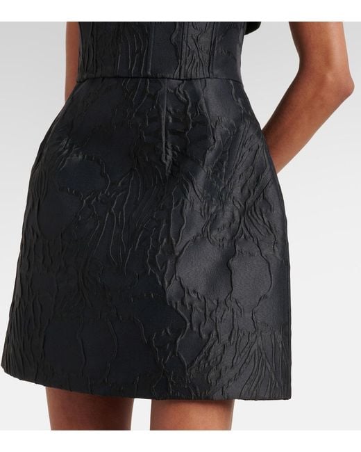 Rebecca Vallance Black Petra Jacquard Minidress