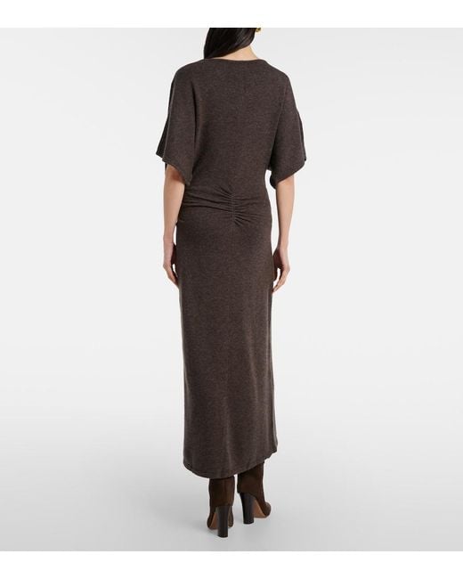 Staud Brown Amelie Wool-Blend Maxi Dress