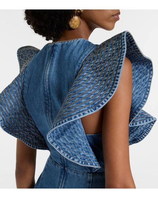 ALÉMAIS Blue Maxikleid Stephi Aus Denim