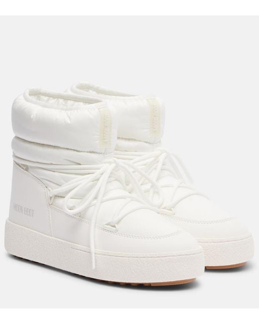 Moon Boot White Ltrack Low Snow Boots