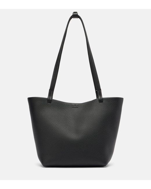 The Row Black Park Medium Leather Tote Bag