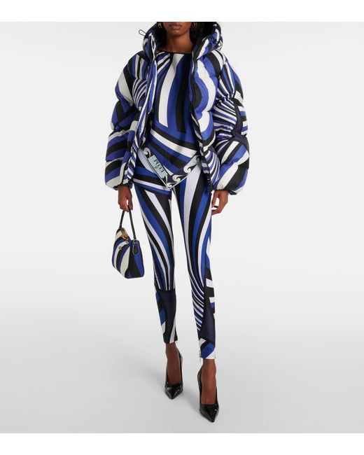 Emilio Pucci Blue Iride Down Jacket