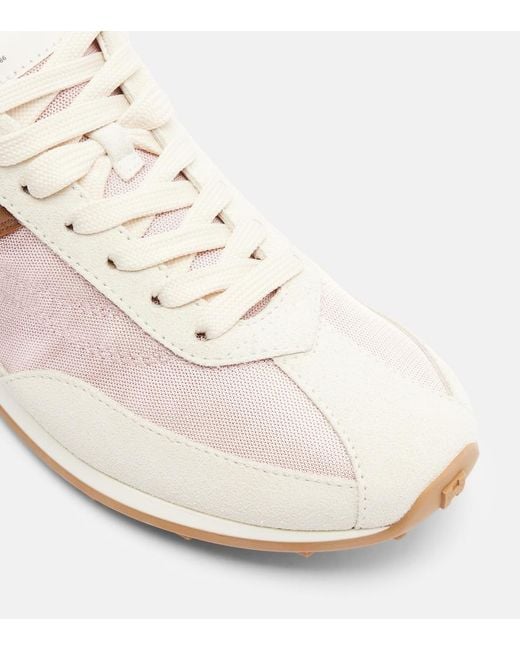 Hogan White H699 Suede Sneakers