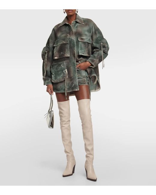 Paris Texas White Vegas Faux Leather Over-The-Knee Boots