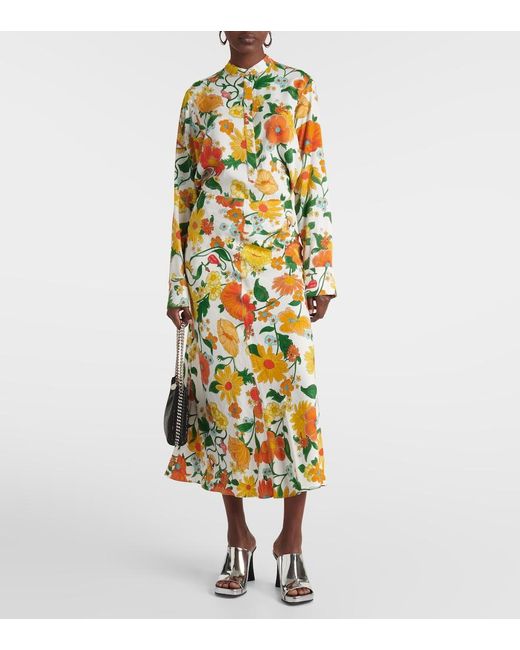 Stella McCartney Green Floral Blouse