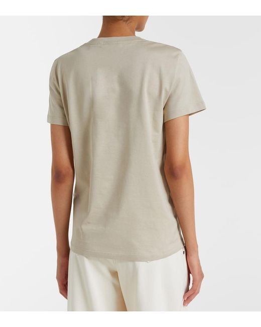 Max Mara Natural Monogram Cotton Jersey T-Shirt