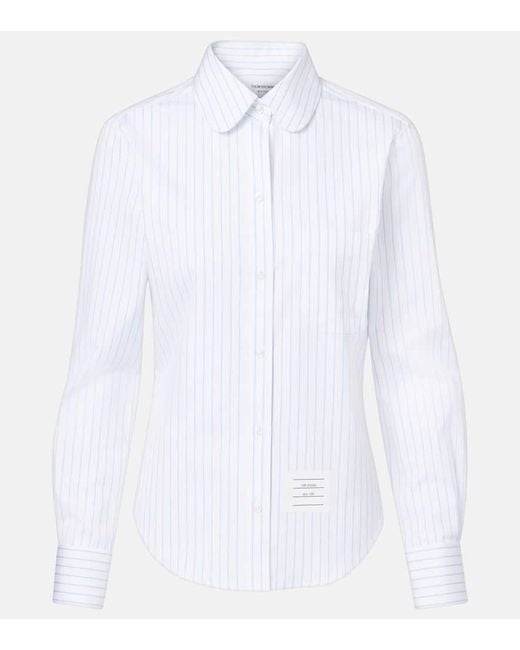 Thom Browne White Hemd Aus Baumwollpopeline