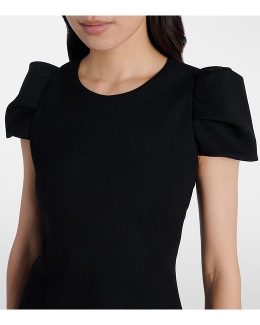 Alexander McQueen Black Wool Minidress