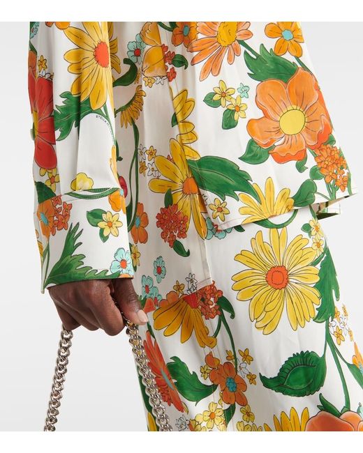 Stella McCartney Green Floral Blouse