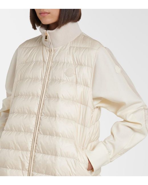 Moncler Natural Hemiptere Wool And Cashmere Jacket