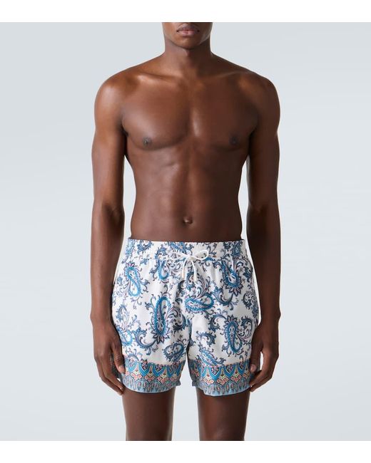 Etro Bedruckte Badehose in Blue für Herren