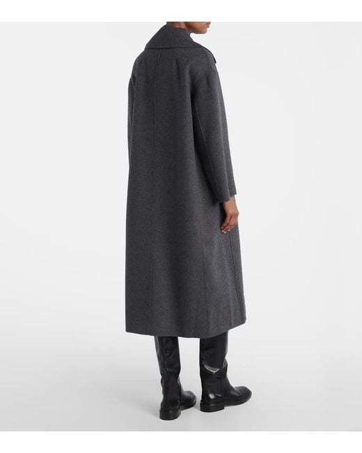 Max Mara Black Mantel Aus Schurwolle