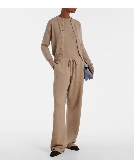 Extreme Cashmere Natural Run Cashmere-Blend Sweatpants