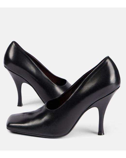 Khaite Black Eva Leather Pumps