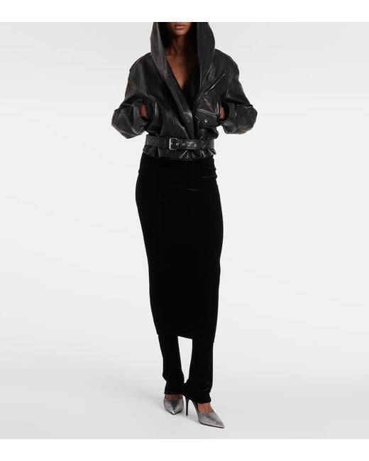 Alaïa Black Fluid Jersey Skirt Pants